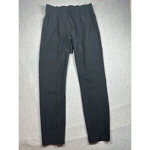 Lululemon On The Fly Pants Womens Size 2 Wide Leg Black Polyester Casual Comfort